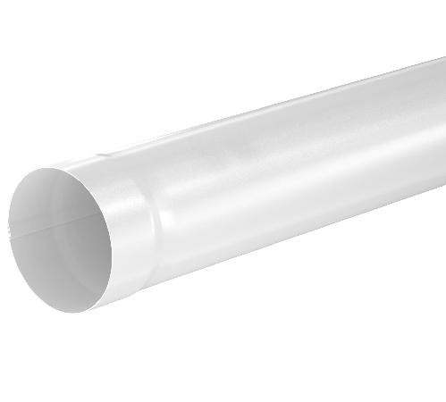 Водосток Aquasistem, система 150x100 - Труба водосточная 1.00м RR 20 Мраморно-белый купить в Москве