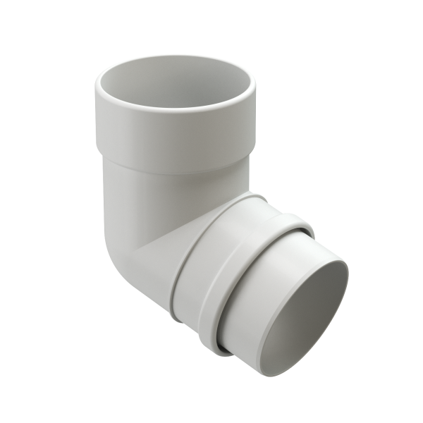 Колено 72˚ Docke Lux ПВХ Пломбир купить в Москве