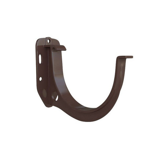 Водосток Альта-Профиль ПВХ – Кронштейн желоба водосточный (коричневый) купить в Москве