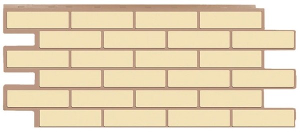 Фасадная панель T-Сайдинг - Кирпич Модерни Желтый купить в Москве
