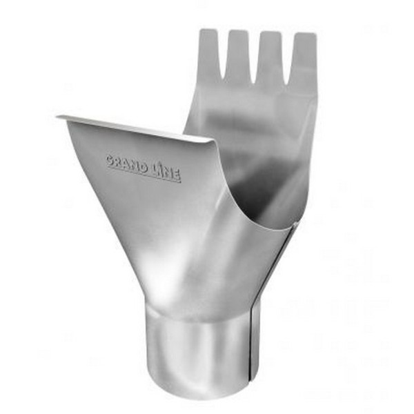 Водосток Grand Line 125x90 – Воронка желоба RAL 9003 купить в Москве