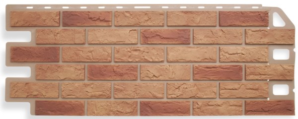 Фасадная панель Цокольный сайдинг Альта профиль кирпич Бежевый Комби купить в Москве
