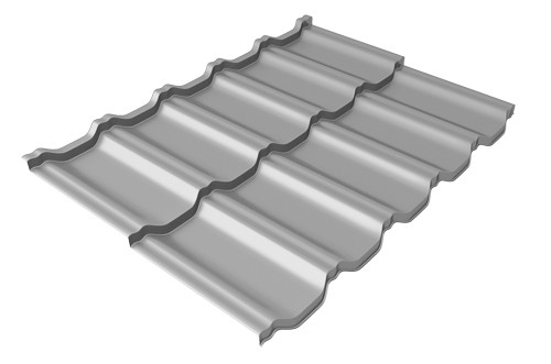 Металлочерепица модульная Квинта Uno Grand Line c 3D резом 0,5 Satin RAL 7004 сигнальный серый купить в Москве