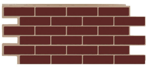 Фасадная панель T-Сайдинг - Кирпич Модерн Коричневый купить в Москве