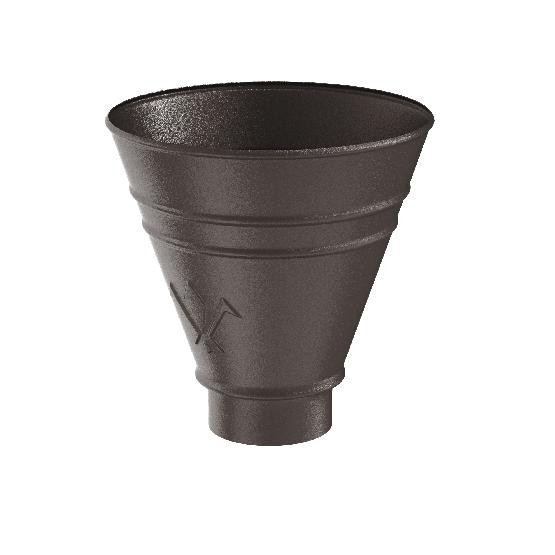 Водосток Aquasistem, Система 125x90 - Воронка водосборная круглая RR 32 Тёмно-коричневый matt купить в Москве