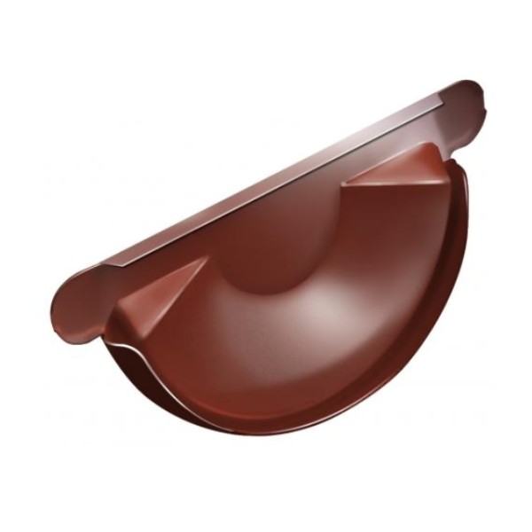 Водосток Grand Line 125x90 – Заглушка желоба RAL 8004 купить в Москве