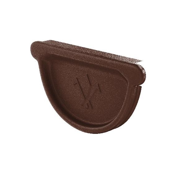 Водосток Aquasistem, Система 125x90 - Заглушка желоба универсальная RAL 8017 Коричневый matt купить в Москве