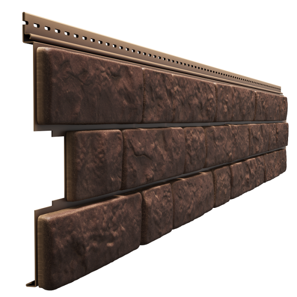 Фасадная панель Docke BERGART под камень Кедровый орех купить в Москве