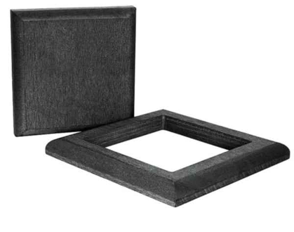 Комплект крышка и юбка ДПК для столба Polivan DENPASAR черный купить в Москве