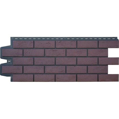 Фасадная панель Grand Line Состаренный кирпич Элит каштан, ШОВ черный купить в Москве