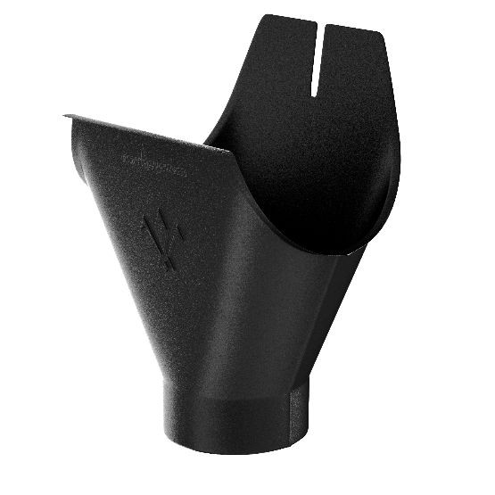 Водосток Aquasistem, система 125x90 - Воронка желоба RAL 9005 Чёрный купить в Москве