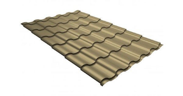 Металлочерепица кредо 0,45 PE RAL 1014 слоновая кость купить в Москве