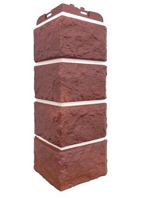 Угол наружный Grand Line Колотый Камень Корица, Шов белый купить в Москве