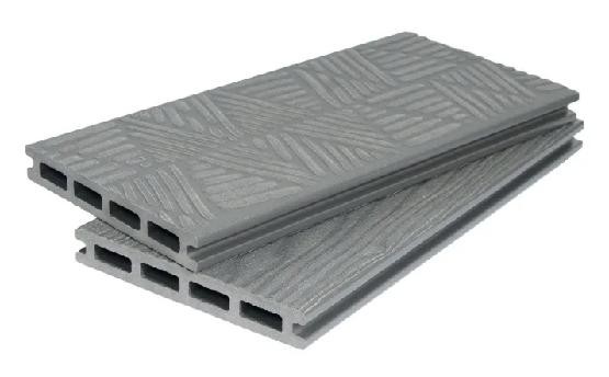 Террасная доска ДПК POLIVAN GROUP 3D+3D NEW пустотелая двухсторонняя DENPASAR Серый купить в Москве