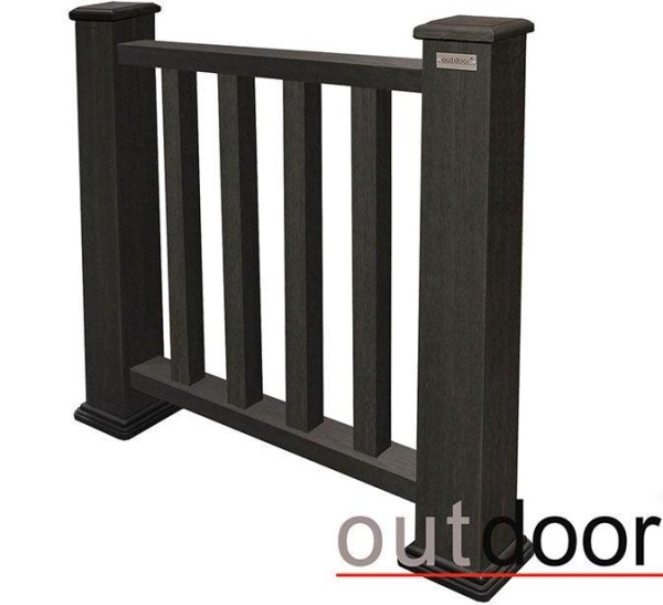 Ограждение из ДПК Outdoor Классик 3D STORM чёрный купить в Москве