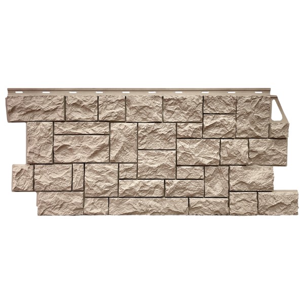 Фасадная панель FineBer, Камень Дикий, Песочный купить в Москве