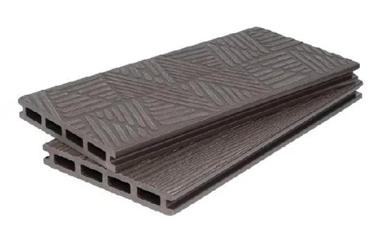 Террасная доска ДПК POLIVAN GROUP 3D+3D NEW пустотелая двухсторонняя DENPASAR Тёмно-коричневый купить в Москве