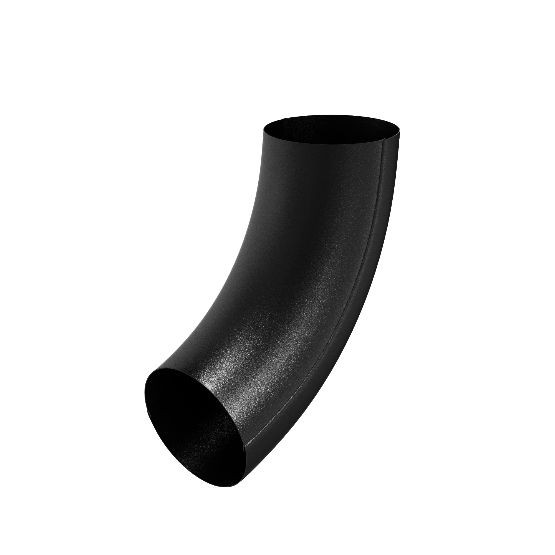 Водосток Aquasistem, система 125x90 - Колено трубы RAL 9005 Чёрный купить в Москве