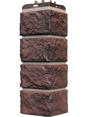 Угол наружный Grand Line Колотый Камень Кофе, Шов темно-бежевый купить в Москве