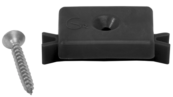 Пластиковая клипса с саморезом, Grinder шовный монтаж 5 mm чёрный купить в Москве
