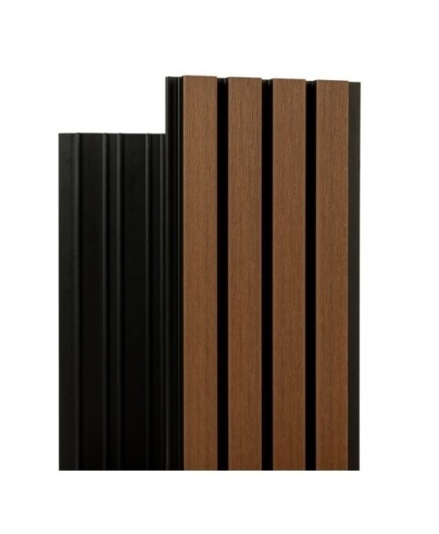 Фасадная реечная панель Ecodecking Скай коэкструзия 200х20х3000 Тик купить в Москве