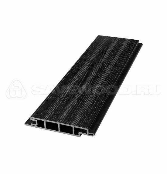 Террасная доска из ДПК SW Padus радиальный распил «SaveWood» чёрный купить в Москве