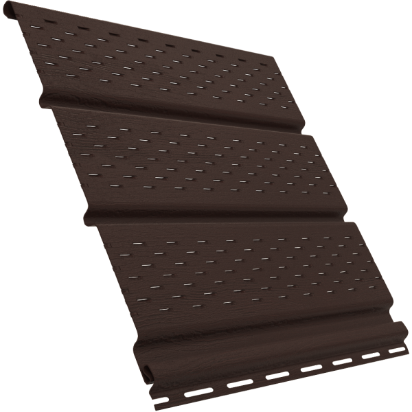 Софит Ю-Пласт с полной перфорацией, коричневый купить в Москве