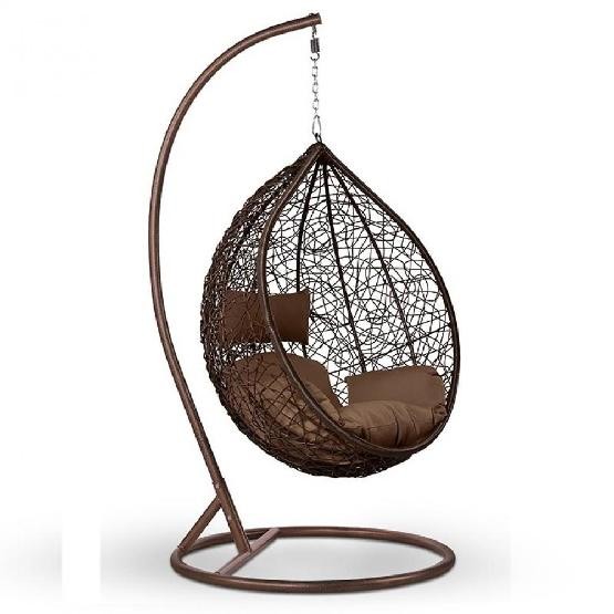 Кресло Подвесное из искусственного ротанга AFM-168A-L Brown купить в Москве