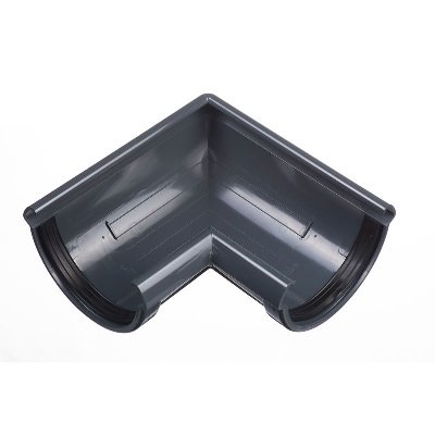 Угол желоба универсальный 90° Docke Lux ПВХ - Графит купить в Москве