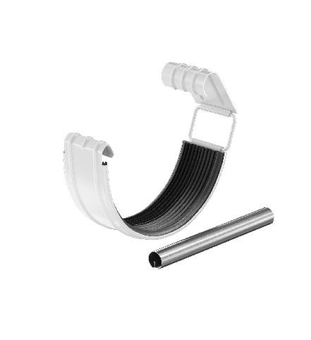 Водосток Aquasistem, система 125x90 - Соединитель желоба с резиновым уплотнителем RAL 9003 Белый купить в Москве