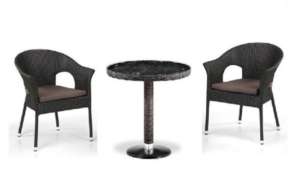 Комплект плетеной мебели AFINA из иск. ротанга T601/Y79A-W53 Brown 2Pcs купить в Москве