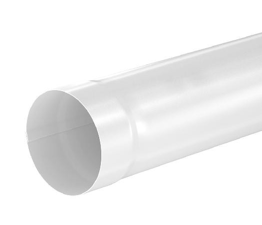 Водосток Aquasistem, система 125x90 - Труба водосточная 1.00м RAL 9003 Белый купить в Москве