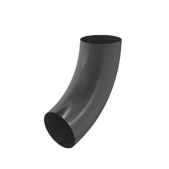 Водосток Aquasistem, система 125x90 - Колено трубы RAL 7024 Тёмно-серый купить в Москве