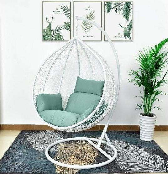 Кресло Подвесное из искусственного ротанга AFM-168A-XL White/Green купить в Москве