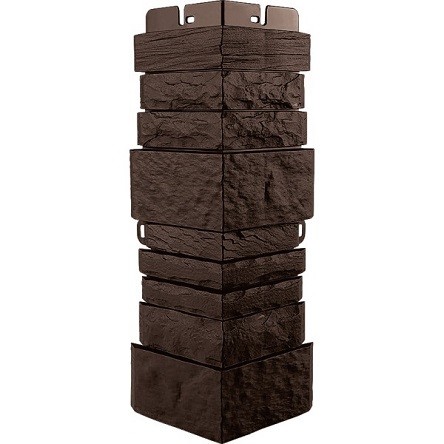 Угол наружный Альта-Профиль Скалистый камень ЭКО Коричневый купить в Москве