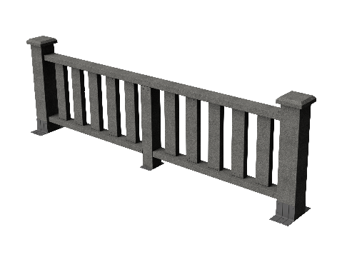 Ограждения декоративное ДПК GRINDERDECO Эрес серый базальт купить в Москве