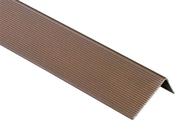 Угол завершающий алюминиевый KRONEX 51,5x30x3000 мм. коричневый купить в Москве