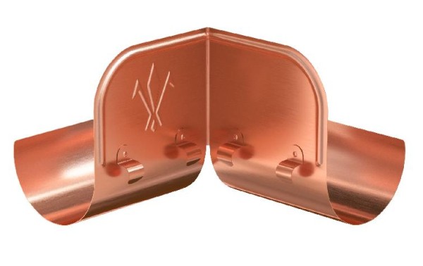 Водосток Aquasistem, система 125x90 - Ограничитель перелива угловой Медь купить в Москве