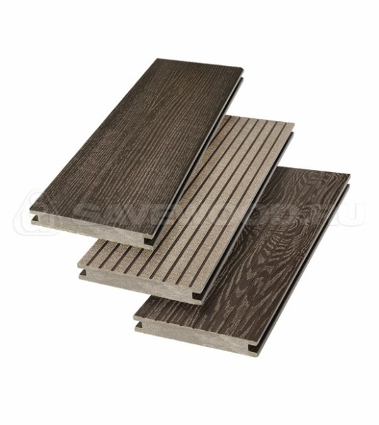 Террасная доска SW Fraxinus (R) полнотелая «SaveWood» Темно-коричневый купить в Москве