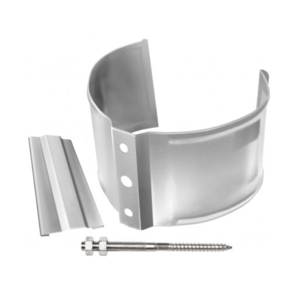 Водосток Grand Line 125x90 – Хомут трубы (на кирпич) RAL 9003 купить в Москве