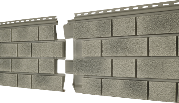 Фасадная панель Ю-пласт Стоун Хаус S-Lock Клинкер Балтик холодный цемент купить в Москве