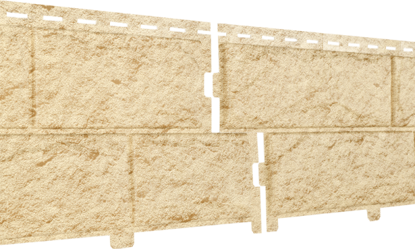 Фасадная панель Ю-Пласт Стоун-хаус камень золотистый (двойной замок) купить в Москве