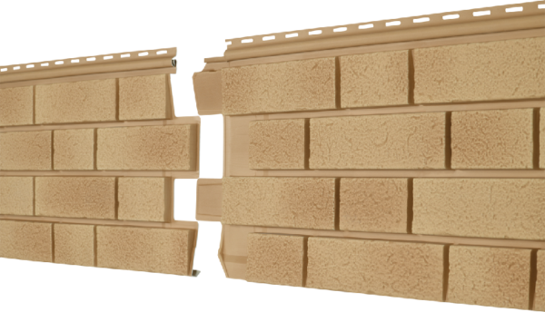 Фасадная панель Ю-пласт Стоун Хаус S-Lock Клинкер Балтик светлая медь купить в Москве