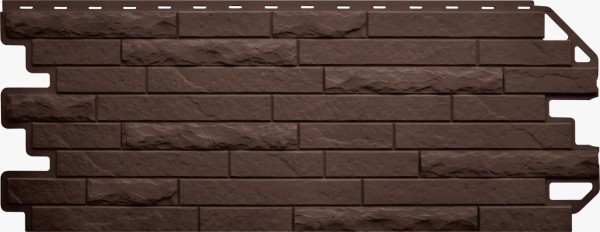 Фасадная панель Цокольный сайдинг Альта-профиль Кирпич-Антик ЭКО Коричневый купить в Москве