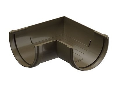 Угол желоба 90˚ Docke Premium ПВХ - Каштан купить в Москве