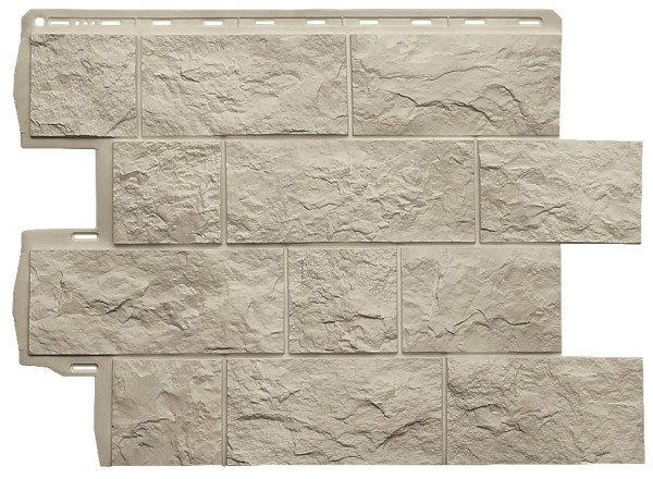 Фасадная панель Альта-Профиль Туф ЭКО Кремовый купить в Москве