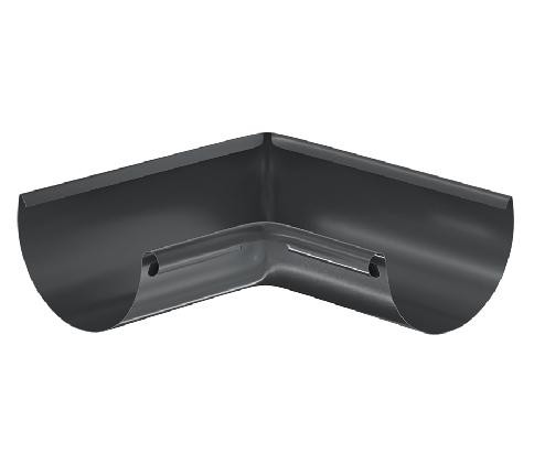 Водосток Aquasistem, система 125x90 - Угол желоба, внутренний 90° RAL 7024 Тёмно-серый купить в Москве