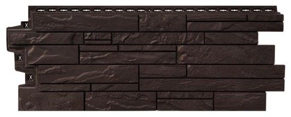 Фасадная панель Grand Line Скала Стандарт Шоколадный (коричневый) купить в Москве