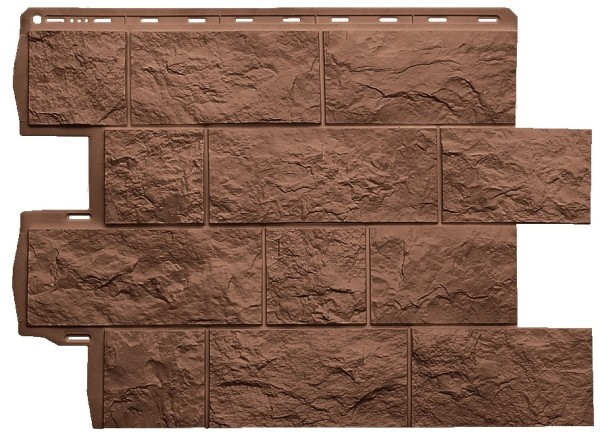 Фасадная панель Альта-Профиль Туф ЭКО Терракотовый купить в Москве