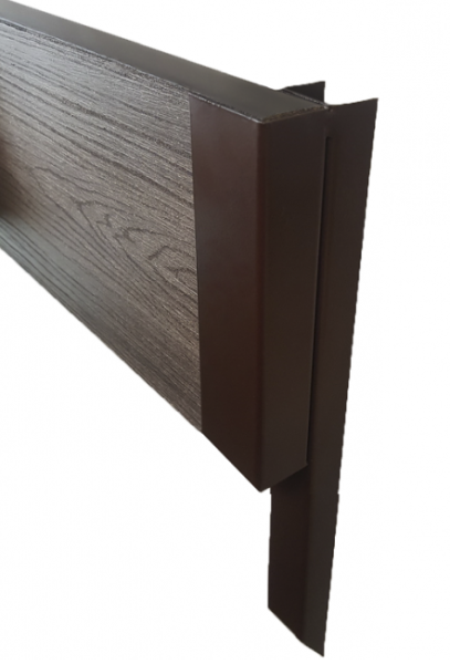 Угловой элемент металлический для досок грядок из ДПК 225мм Коричневый купить в Москве